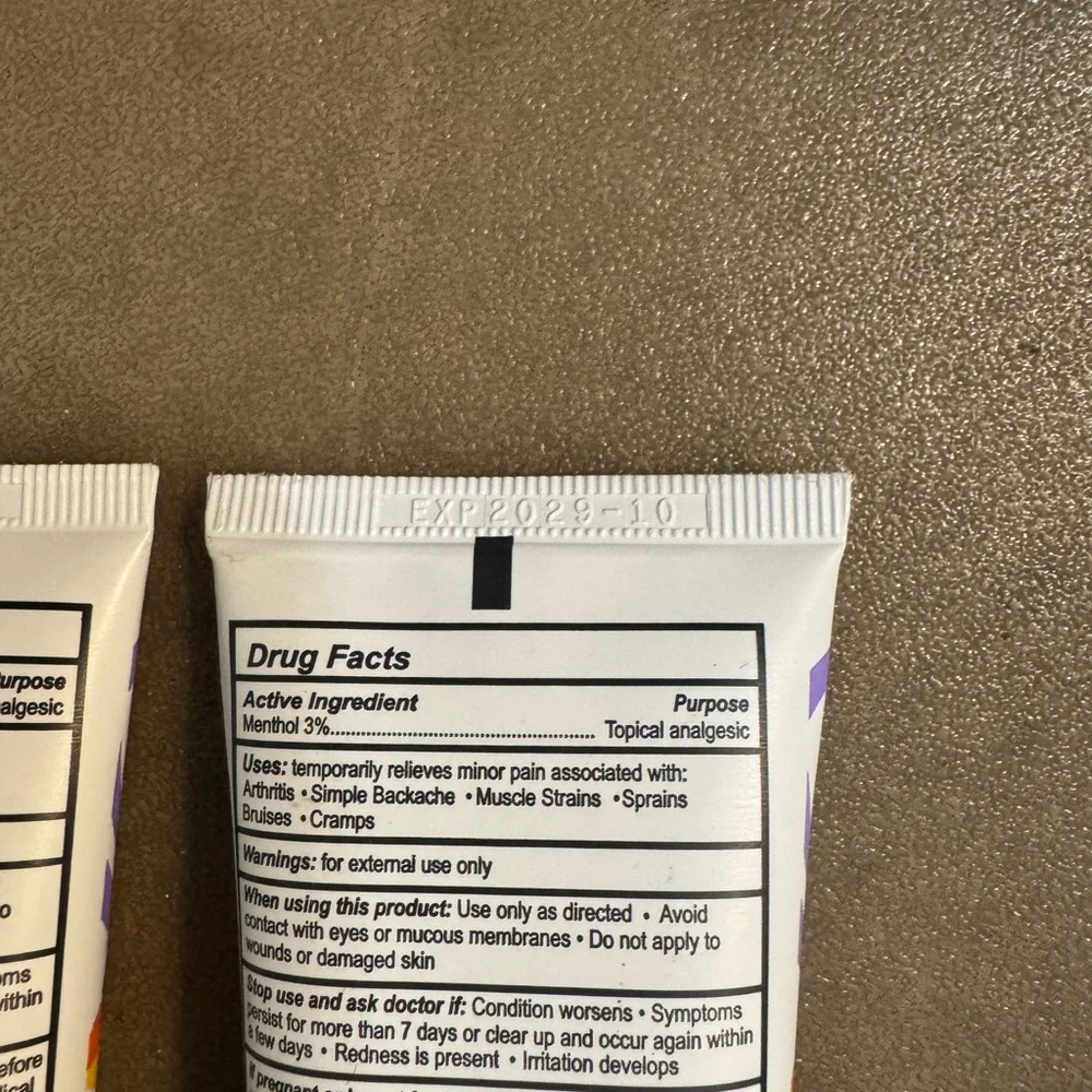 NEW set of 3 Control Menstrual Cramp Relief Cream All Natural 3 FL oz each